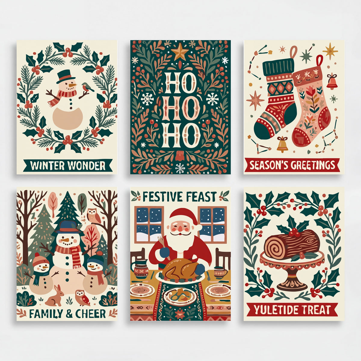 Christmas Holiday Cheer - Mini Paint by Numbers Set