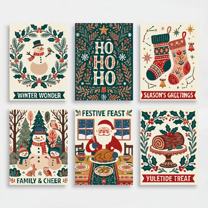 Christmas Holiday Cheer - Mini Paint by Numbers Set