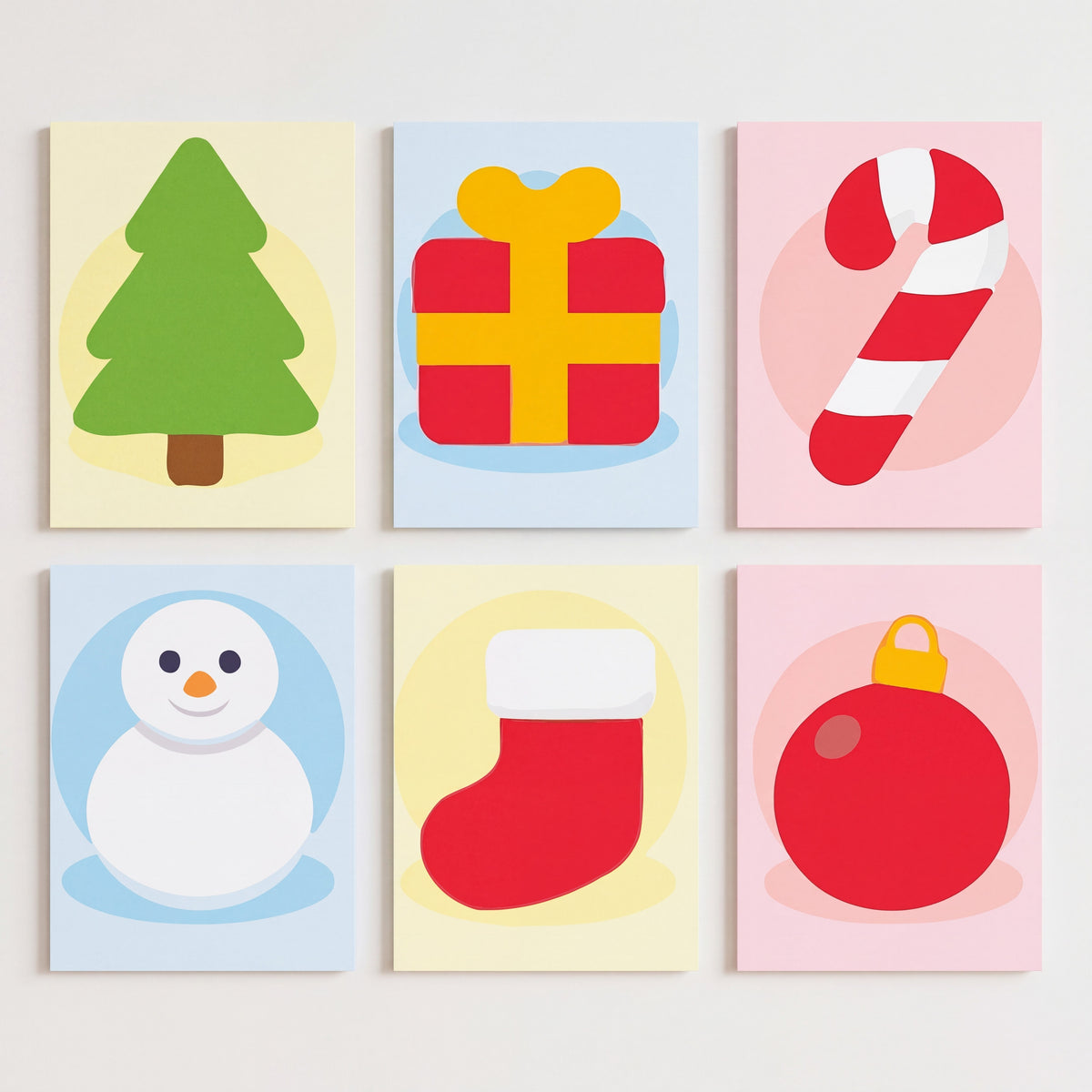 Christmas Holiday Icons - Mini Paint by Numbers Set