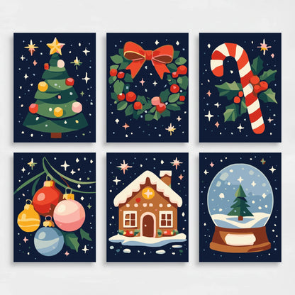 Christmas - Mini Paint by Numbers Set