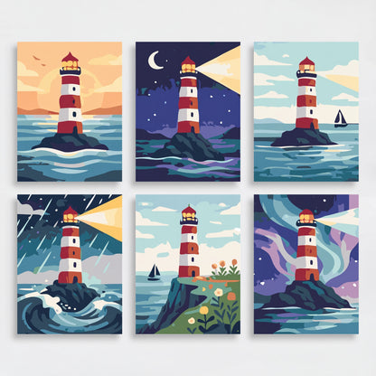 Coastal Beacon - Mini Paint by Numbers Set