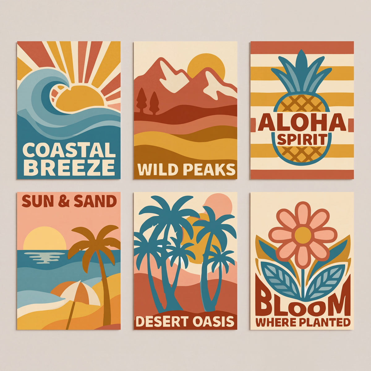 Coastal Dreams & Desert Blooms - Mini Paint by Numbers Set