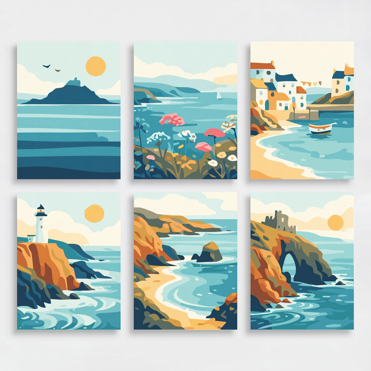 Coastal Escapes - Mini Paint by Numbers Set