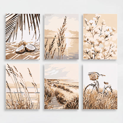 Coastal Neutrals Beach Collection - Mini Paint by Numbers Set