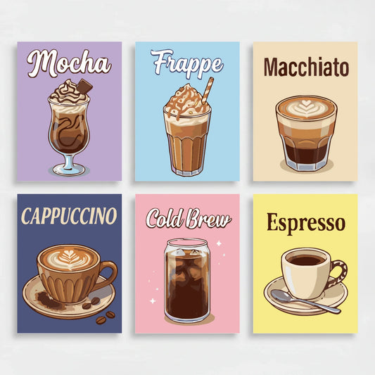 Coffee Shop Favorites - Mini Paint by Numbers Set