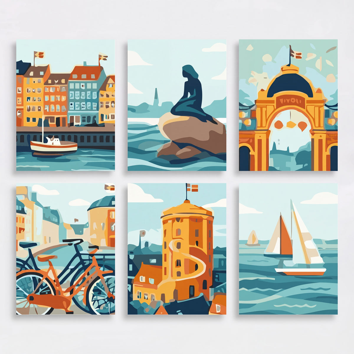 Copenhagen - Mini Paint by Numbers Set