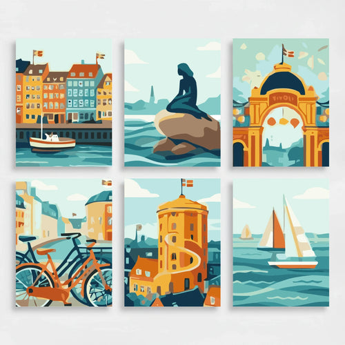Copenhagen - Mini Paint by Numbers Set