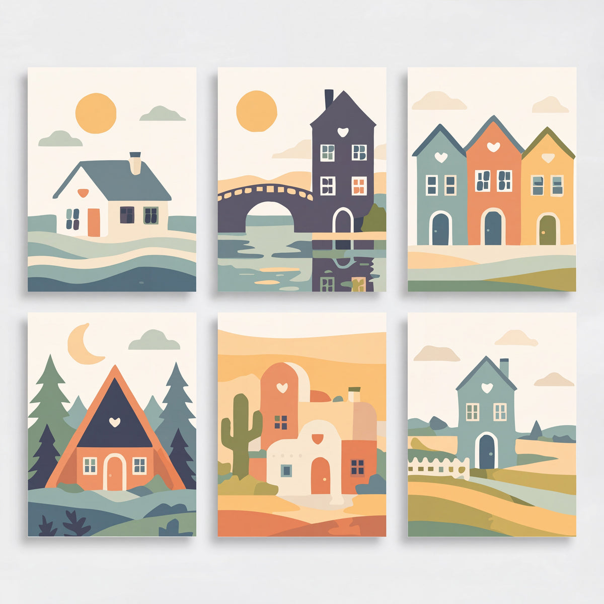 Cozy Homes - Mini Paint by Numbers Set