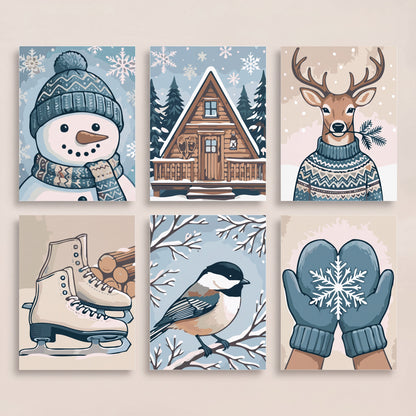 Cozy Winter Wonderland - Mini Paint by Numbers Set