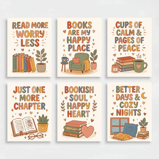 Cozy Bookish Quotes - Mini Paint by Numbers Set