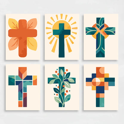 Crosses - Mini Paint by Numbers Set