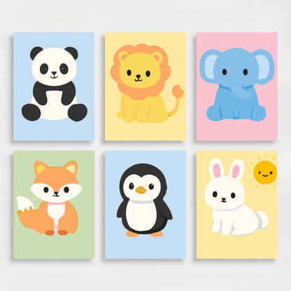 Cute Baby Animals - Mini Paint by Numbers Set