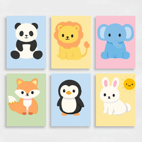 Cute Baby Animals - Mini Paint by Numbers Set