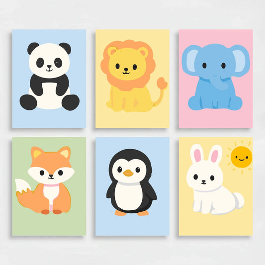 Cute Baby Animals - Mini Paint by Numbers Set