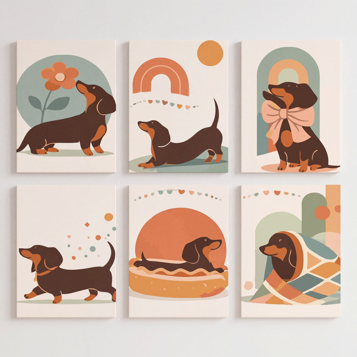 Dachshunds - Mini Paint by Numbers Set