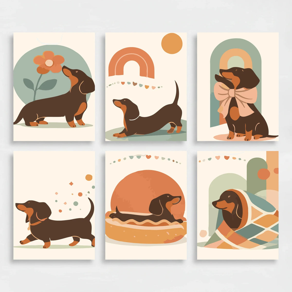 Dachshunds - Mini Paint by Numbers Set