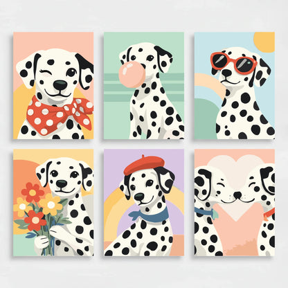 Dalmatians - Mini Paint by Numbers Set
