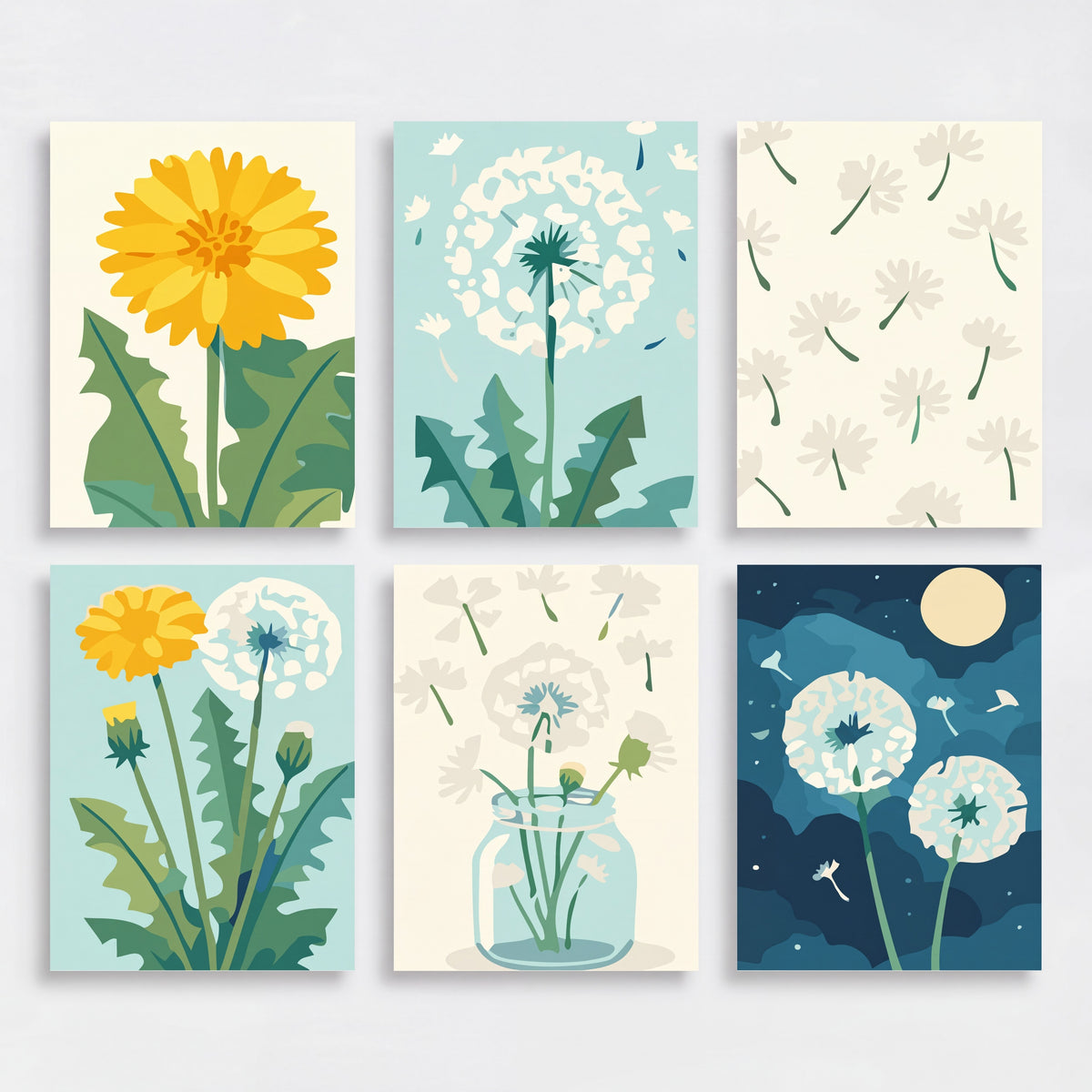 Dandelions - Mini Paint by Numbers Set