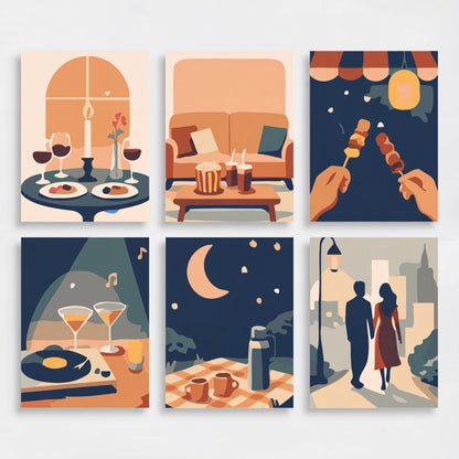 Date Night - Mini Paint by Numbers Set