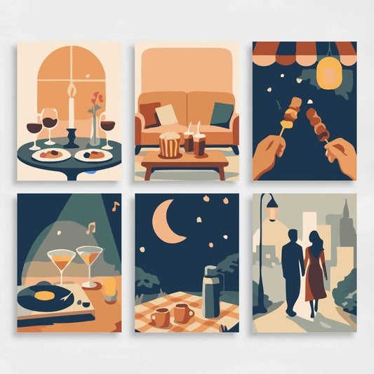 Date Night - Mini Paint by Numbers Set