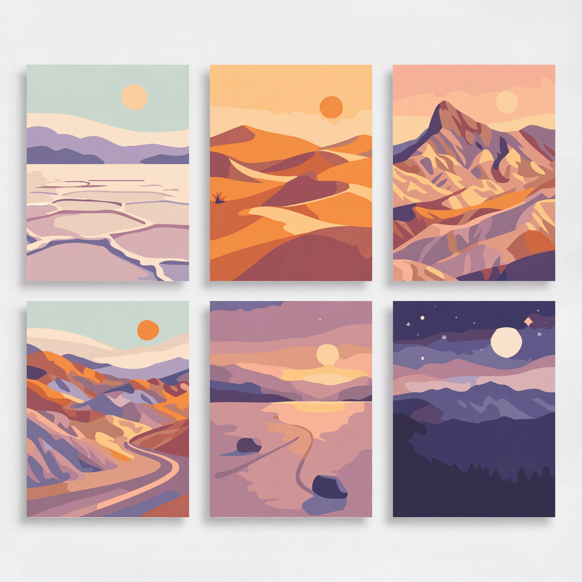 Desert Landscapes - Mini Paint by Numbers Set