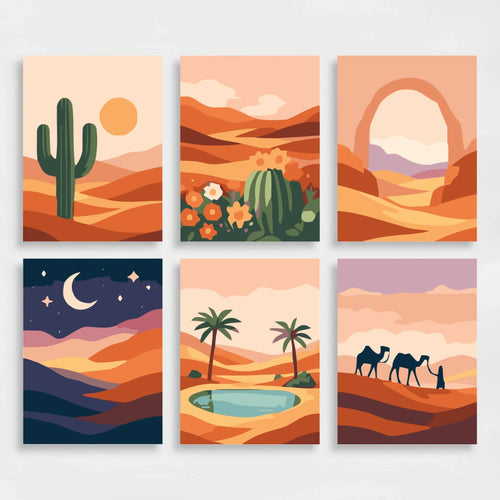 Deserts - Mini Paint by Numbers Set