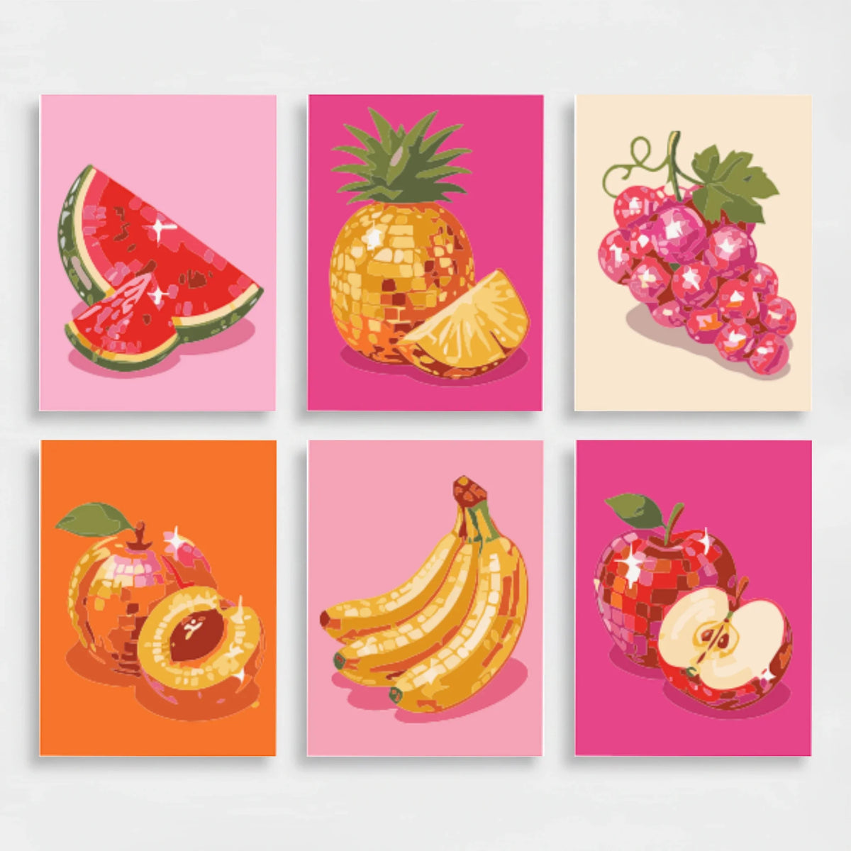 Disco Fruit - Mini Paint by Numbers Set