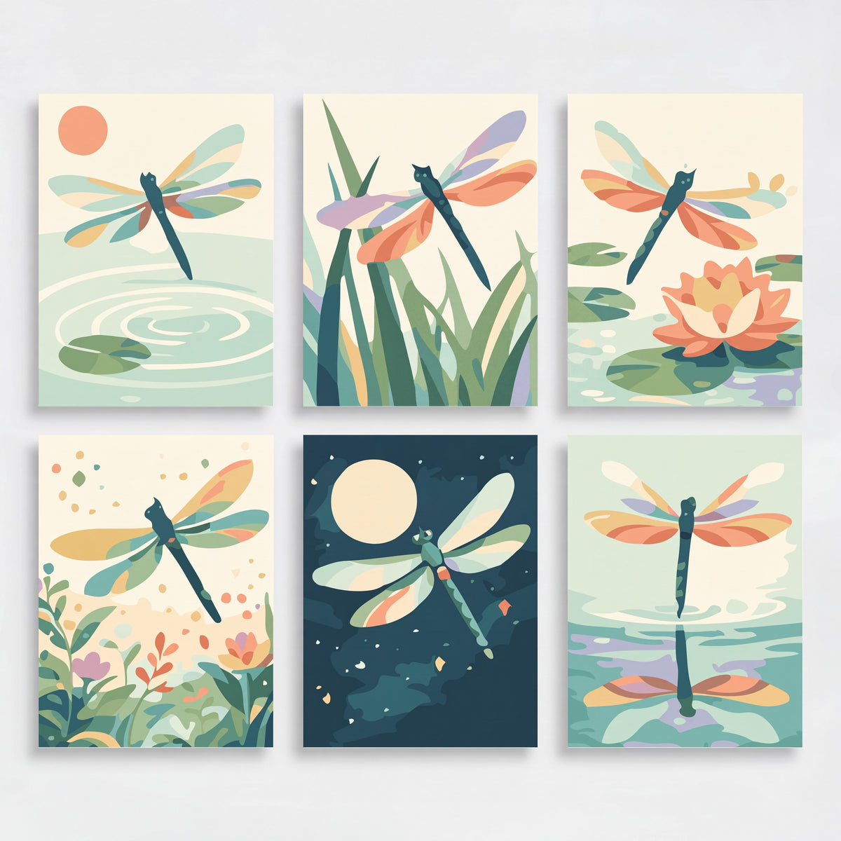 Dragonflies - Mini Paint by Numbers Set