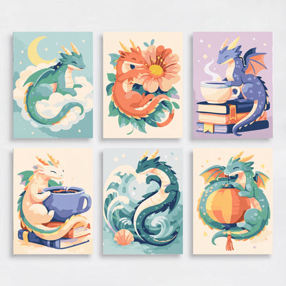 Dragons - Mini Paint by Numbers Set