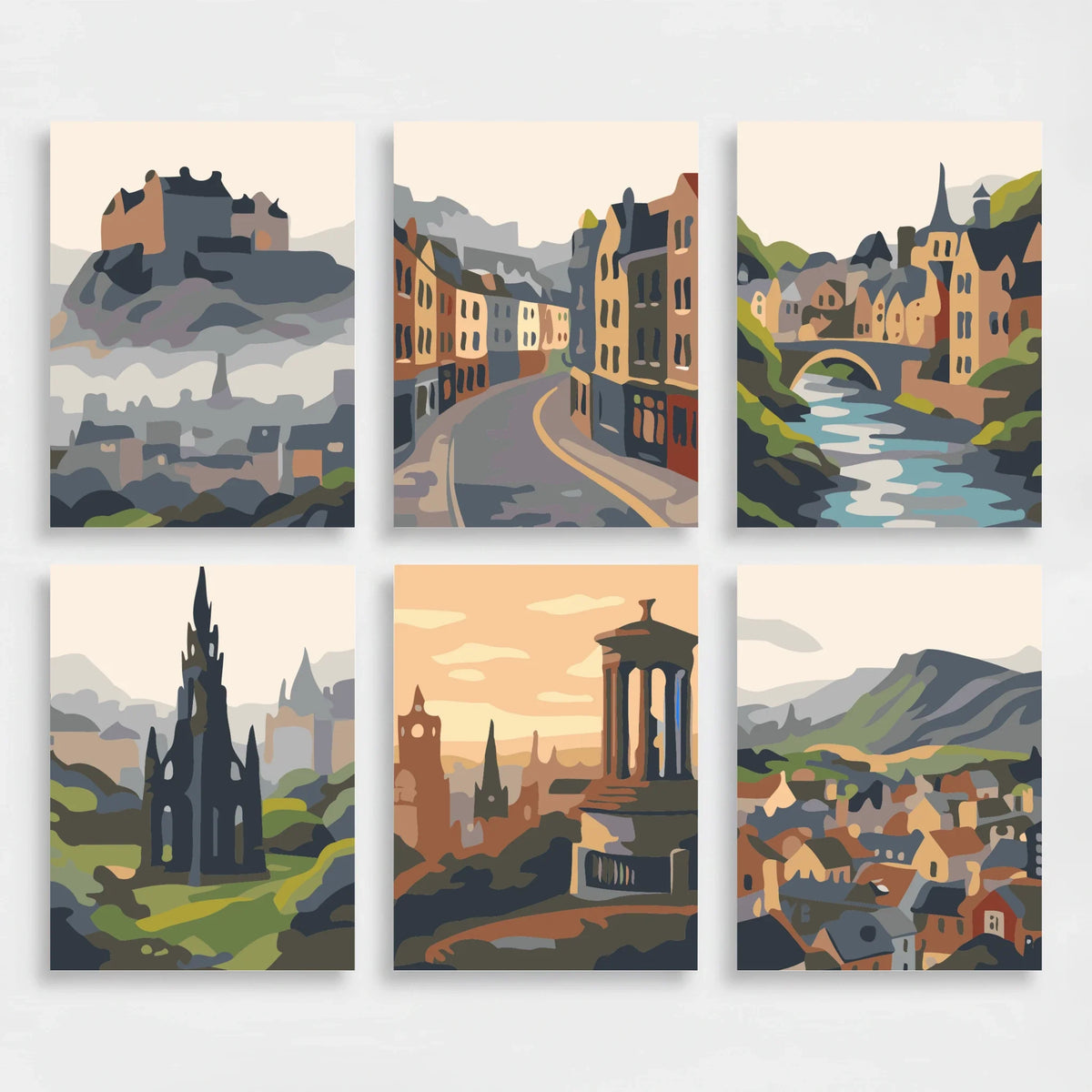 Edinburgh - Mini Paint by Numbers Set