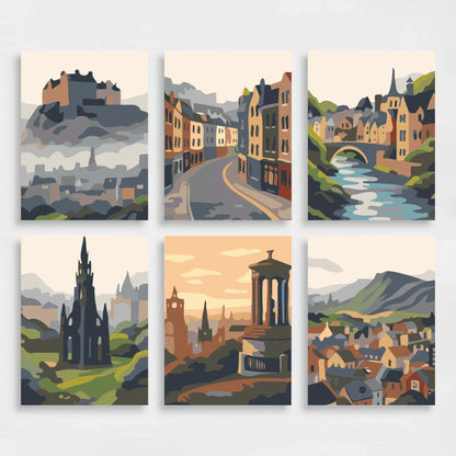Edinburgh - Mini Paint by Numbers Set