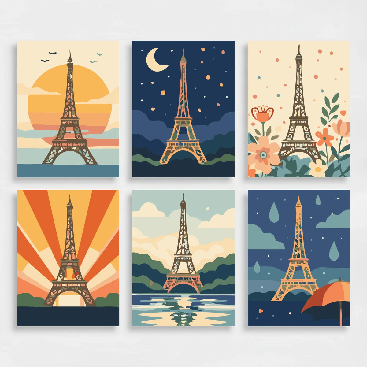Eiffel Tower - Mini Paint by Numbers Set