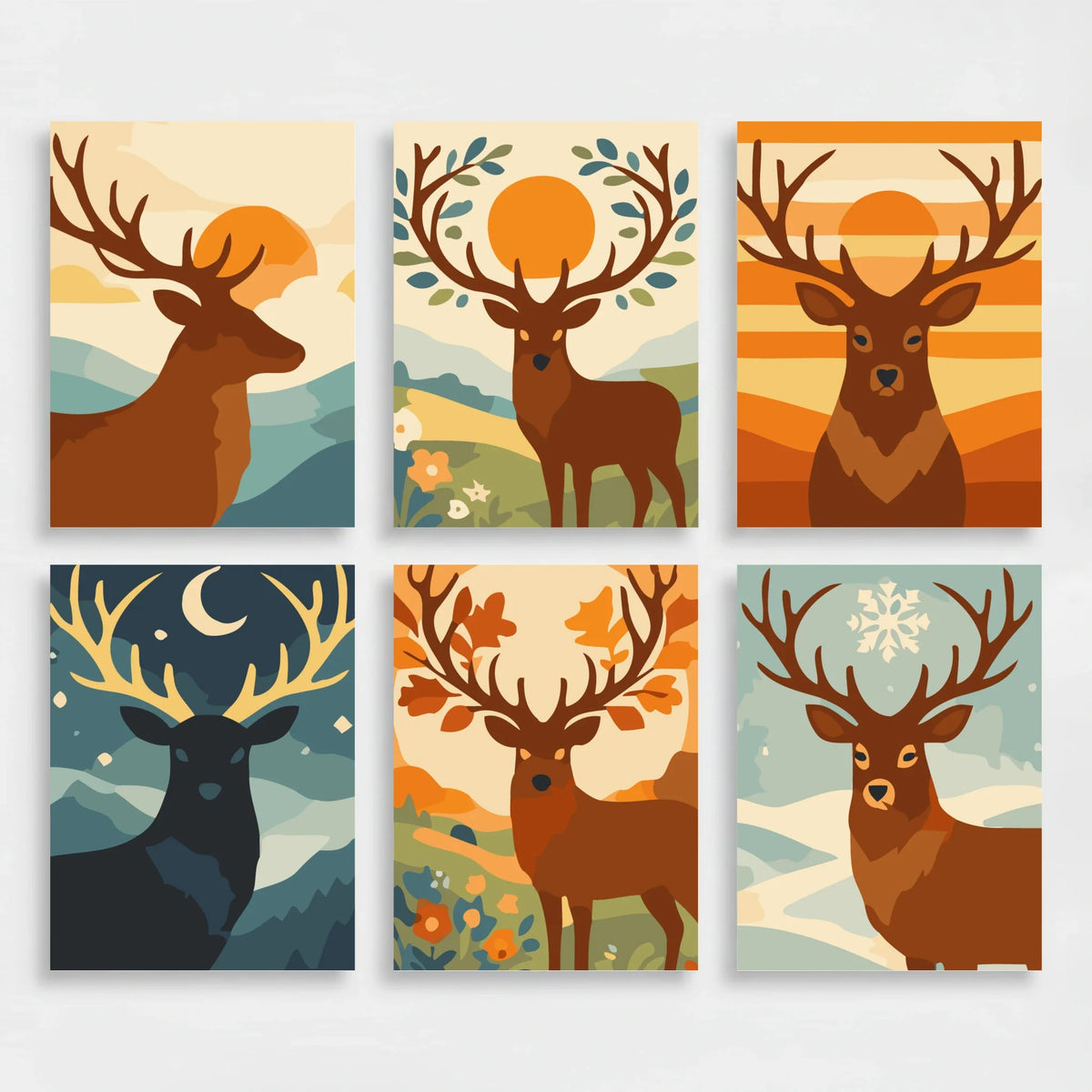 Elk - Mini Paint by Numbers Set