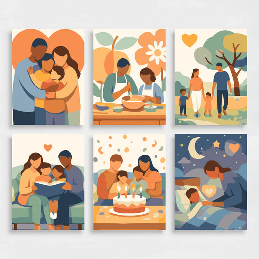 Family Moments - Mini Paint by Numbers Set