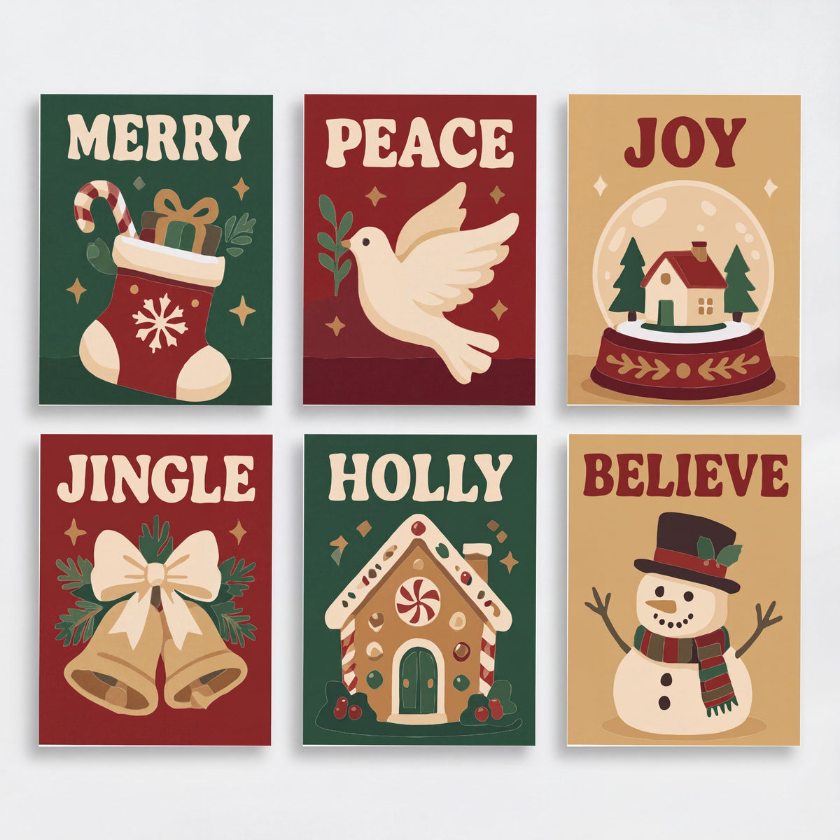 Festive Christmas Icons - Mini Paint by Numbers Set