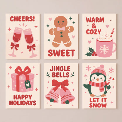 Festive Holiday Cheer - Mini Paint by Numbers Set