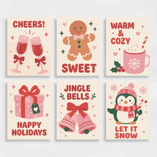 Festive Holiday Cheer - Mini Paint by Numbers Set