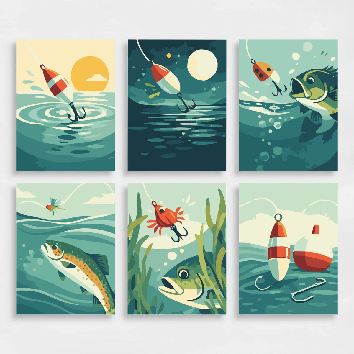 Fishing - Mini Paint by Numbers Set