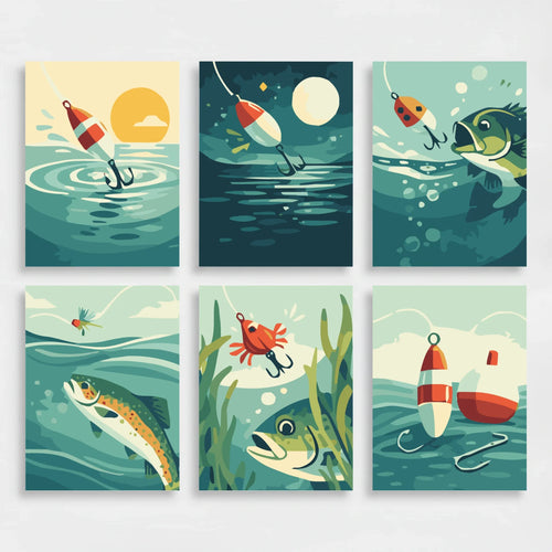 Fishing - Mini Paint by Numbers Set