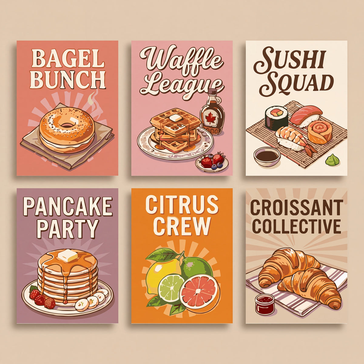 Foodie Friends Squad - Mini Paint by Numbers Set