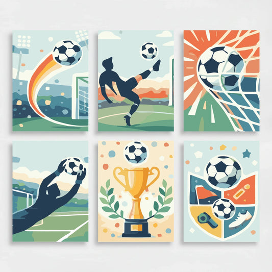 Football - Mini Paint by Numbers Set