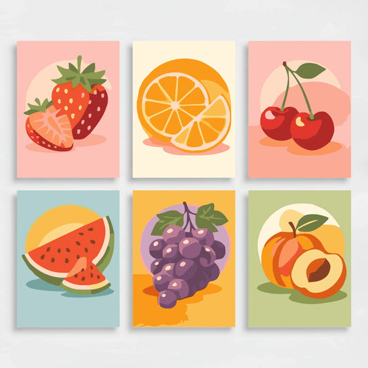 Fruits - Mini Paint by Numbers Set