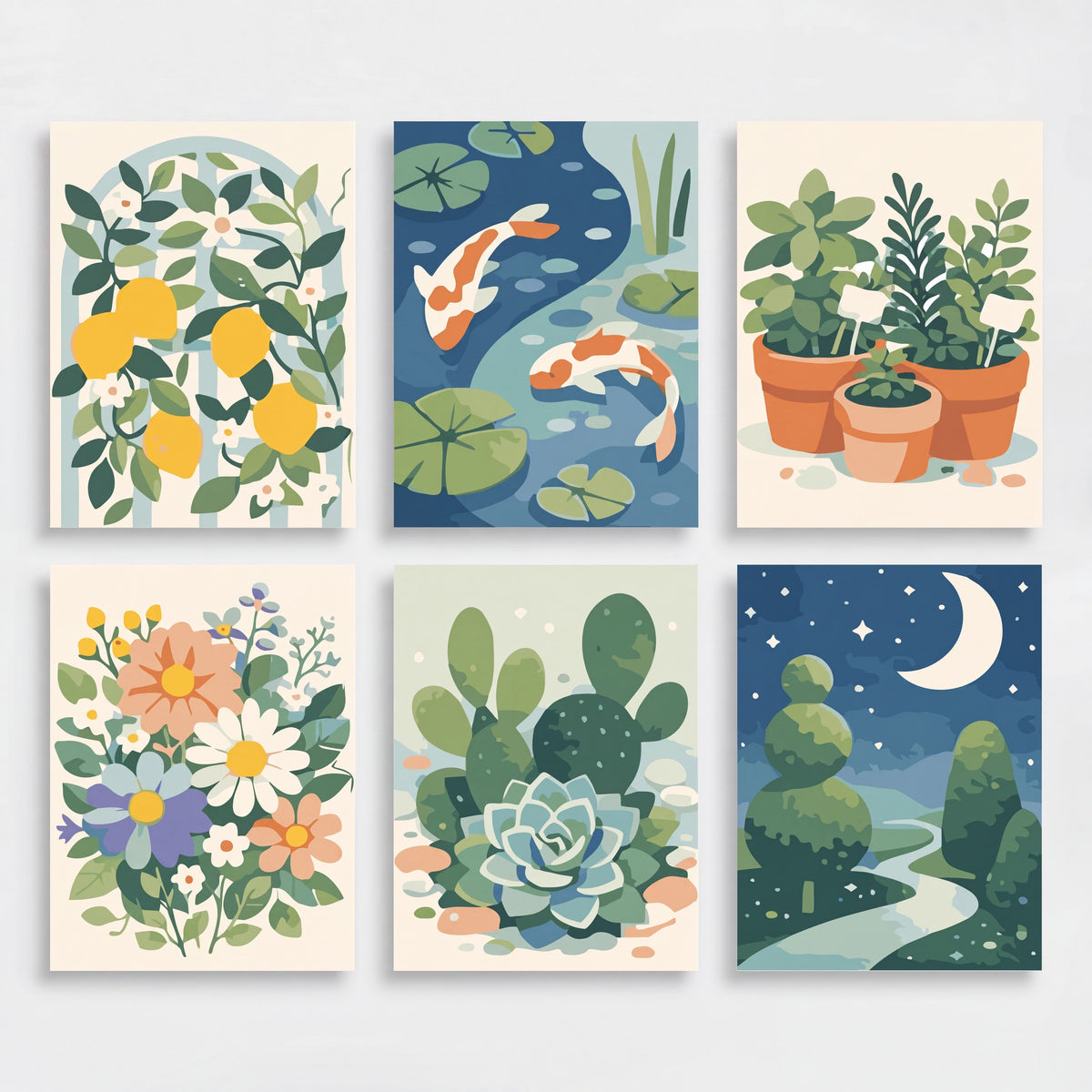Gardens - Mini Paint by Numbers Set