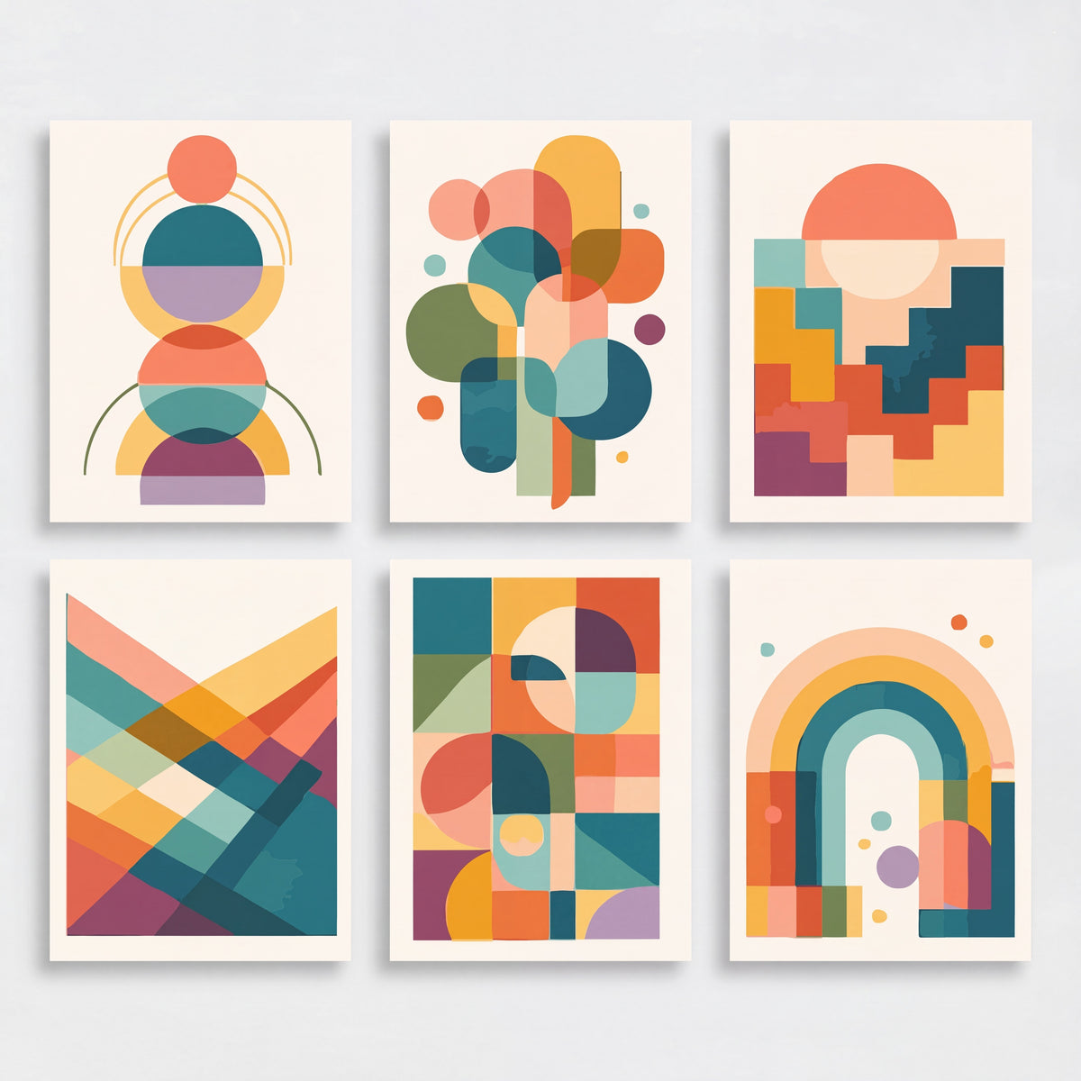 Geometric Harmony - Mini Paint by Numbers Set