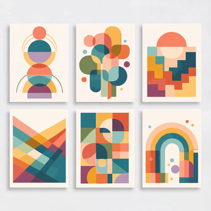 Geometric Harmony - Mini Paint by Numbers Set
