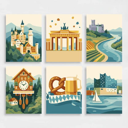 Germany - Mini Paint by Numbers Set