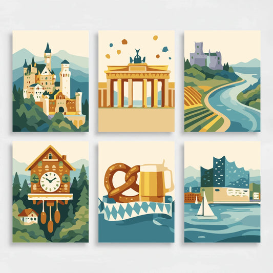 Germany - Mini Paint by Numbers Set