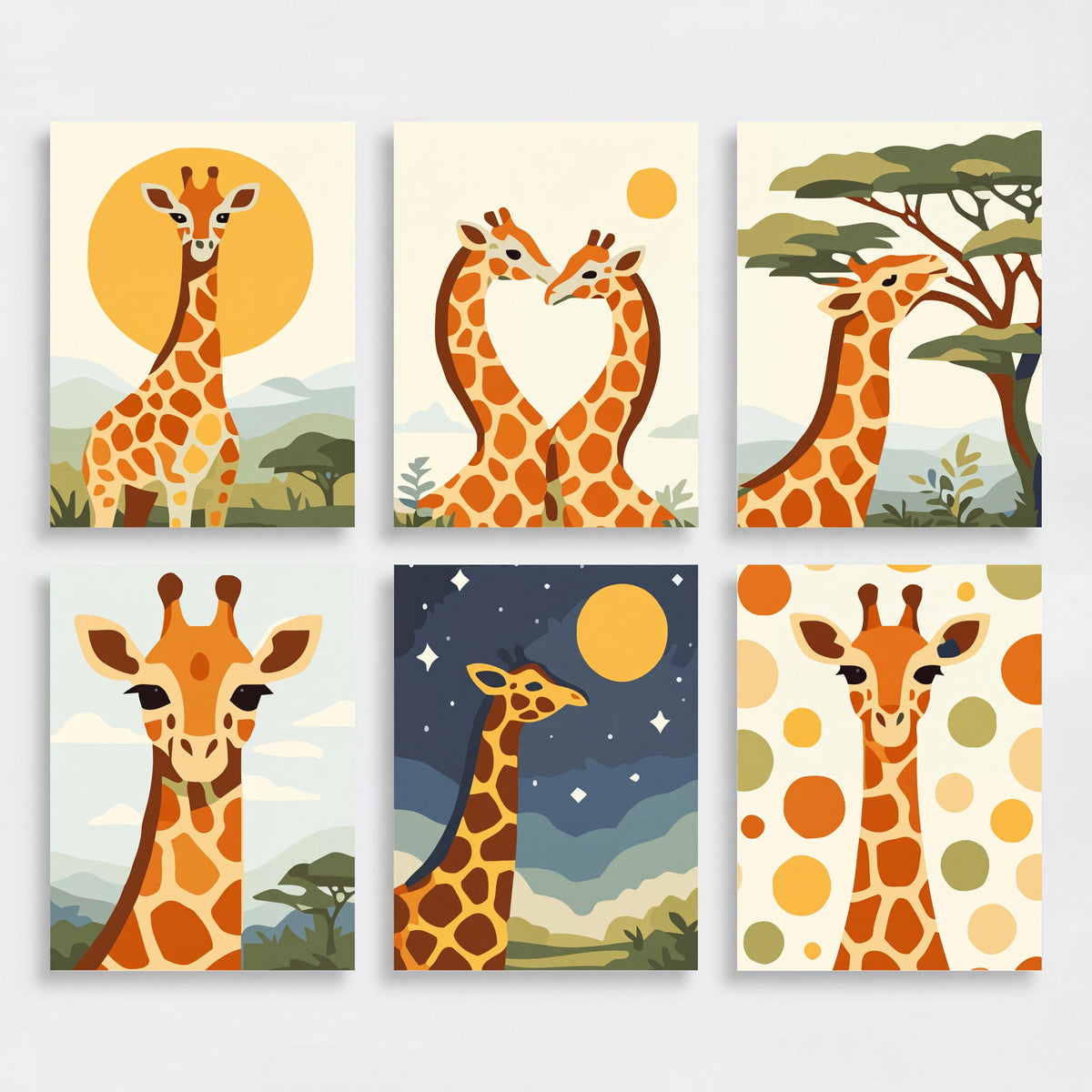 Giraffes - Mini Paint by Numbers Set
