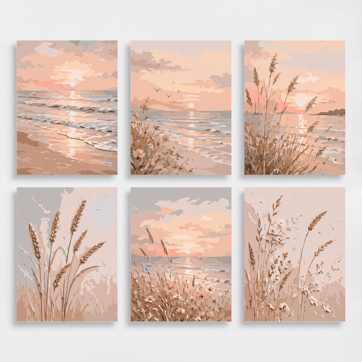 Golden Shore Sunsets - Mini Paint by Numbers Set