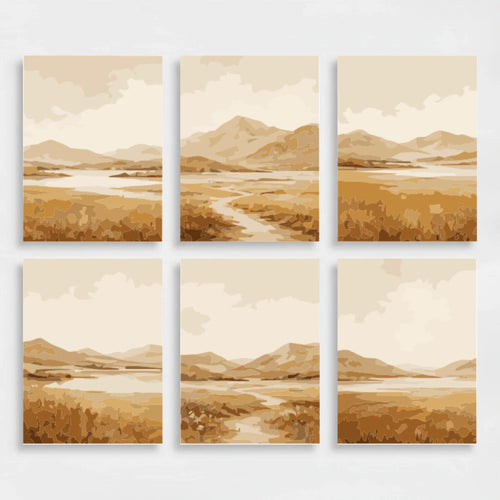 Golden Highlands - Mini Paint by Numbers Set